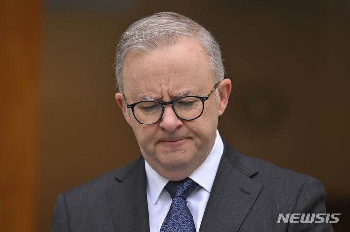 [캔버라=AP/뉴시스] 앤서니 앨버니지 호주 총리 2025.08.26.