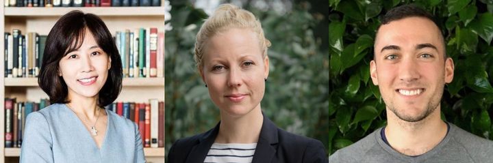 [서울=뉴시스] 글로벌 팩트 10 기조연사로 나서는 이은주 서울대 교수(왼쪽 첫 번째), 제시카 아로 핀란드 탐사기자(가운데), 요엘 로스 전 트위터 신뢰 및 안전 책임자 (사진=SNU팩트체크센터 제공) *재판매 및 DB 금지