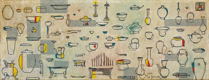 이세득(1921-2001), <반도 호텔 벽화를 위한 원화>, Mural  Painting Original for Bando Hotel Coffee Shop, 29.5×75.3cm, 1954.5., 추정가 1000만~2500만 원 *재판매 및 DB 금지