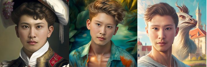 [서울=뉴시스]튜브가이드 에디터 Robo가 애플리케이션 '비 디스커버'를 이용해 만든 AI 프로필 사진 갈무리. *재판매 및 DB 금지