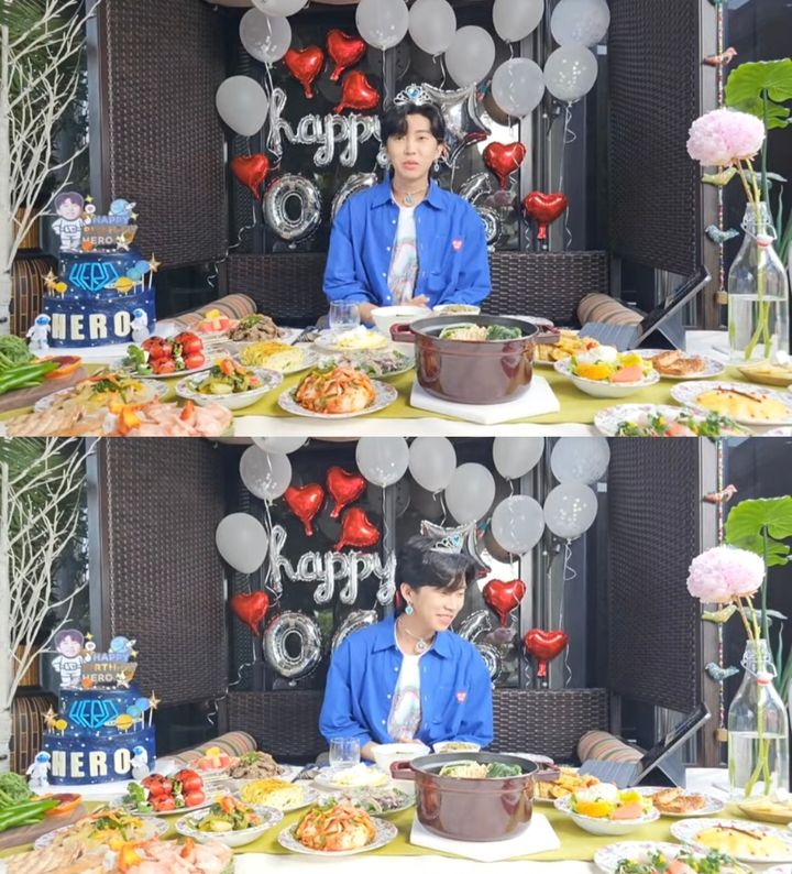 [서울=뉴시스] 가수 임영웅이 팬들과 33번째 생일파티를 즐겼다. (사진=임영웅 공식 유튜브 채널 '임영웅' 캡처) 2023.06.17. photo@newsis.com *재판매 및 DB 금지