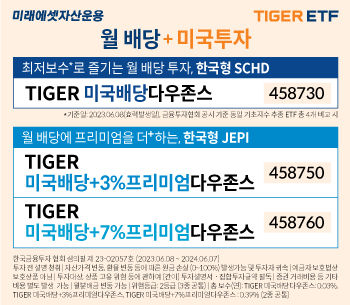 미국 배당 TIGER ETF 3종 *재판매 및 DB 금지