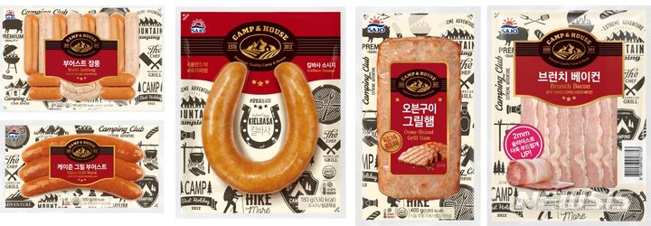 [서울=뉴시스] 사조대림, 프리미엄 육가공 브랜드 '캠프앤하우스' 패키지 리뉴얼 출시. (사진=사조대림 제공)
