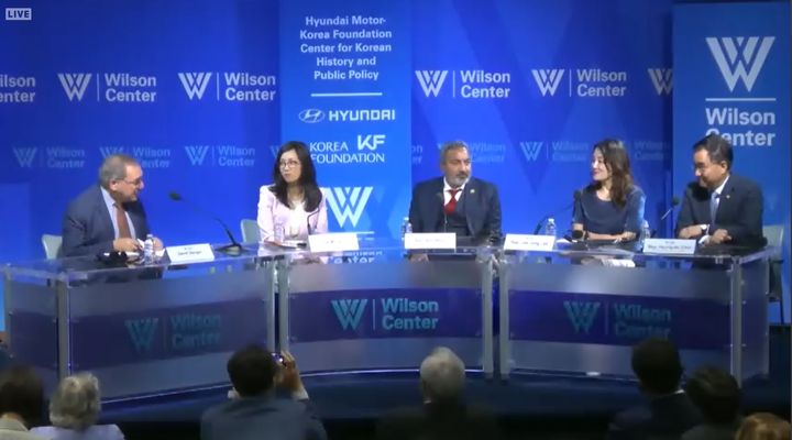 22일(현지시간) 워싱턴 싱크탱크 윌슨센터에서 열린 한미동맹 70주년 관련 포럼 모습. (사진=윌슨센터 영상 캡처) 2023.06.22. *재판매 및 DB 금지