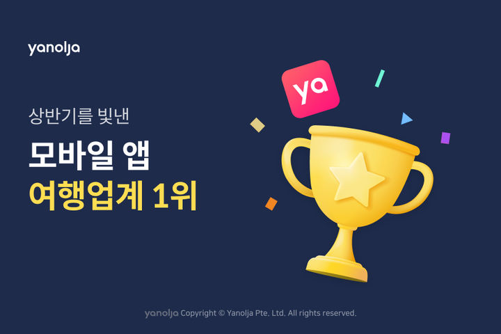 야놀자가 올해 상반기 모바일 앱 순위에서 여행업계 1위를 기록했다. 야놀자의 월간 사용자수는 358만 명이다. (사진=야놀자 제공) *재판매 및 DB 금지