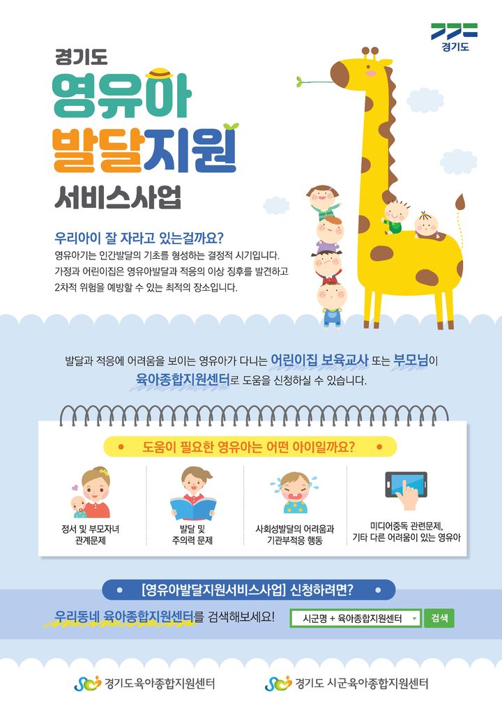 경기도 영유아 발달지원 서비스. *재판매 및 DB 금지