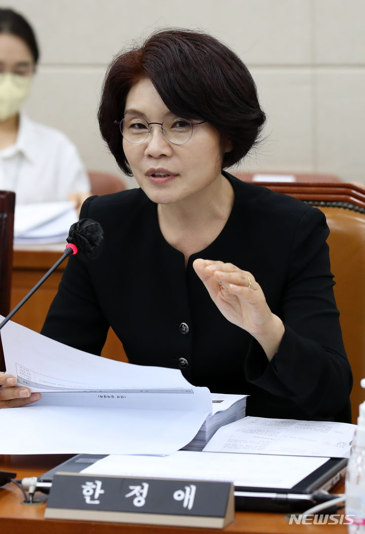 [서울=뉴시스] 한정애 더불어민주당 의원 (사진=뉴시스 DB) photo@newsis.com