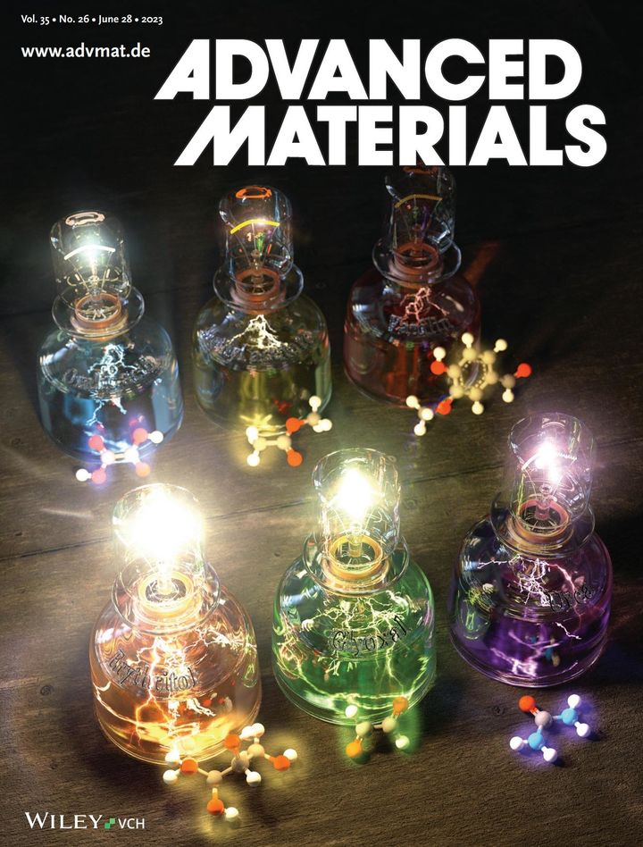 과학기술정보통신부는 포항공과대학교 김동성 교수 연구팀과 경희대학교 최동휘 교수 연구팀이 '액체 마찰 대전열'을 세계 최초로 정립했다고 29일 밝혔다. 사진은 국제학술지 '어드밴스드 머터리얼즈' 표지. (사진=김동성 포항공대 교수 제공) *재판매 및 DB 금지
