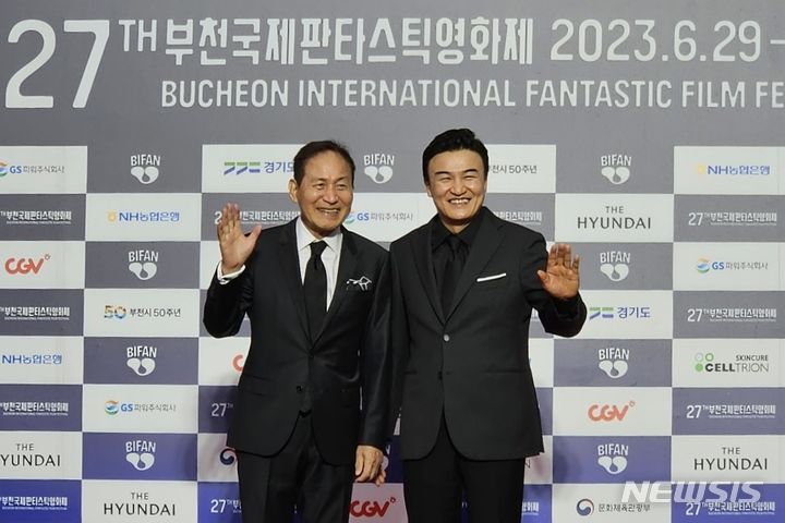 부천국제판타스틱영화제 레드카펫의 안성기와 박중훈