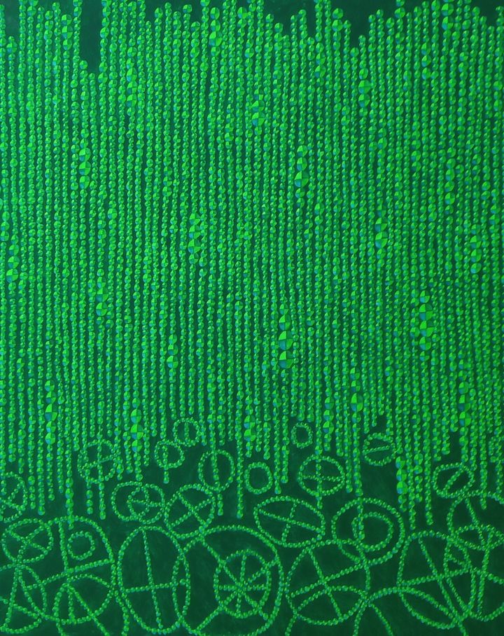 김영리, Rope, 2022, Tempera on mixed media, 90x72cm *재판매 및 DB 금지