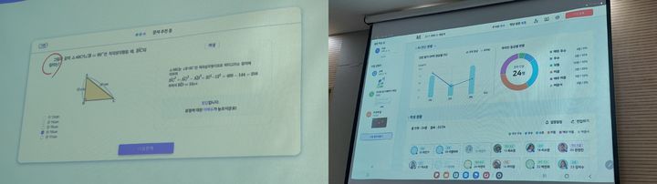 [서울=뉴시스] 윤정민 기자 = KT는 5일 인공지능(AI) 미래교육 사업·서비스 전략 설명회를 열었다. 사진은 KT가 AI 미래교육 플랫폼을 시연하는 모습. 2023.07.05. alpaca@newsis.com *재판매 및 DB 금지