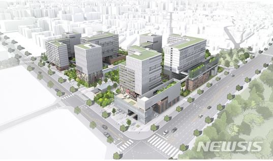 [서울=뉴시스]강서구 마곡동 753번지 일대 공동주택 조감도.