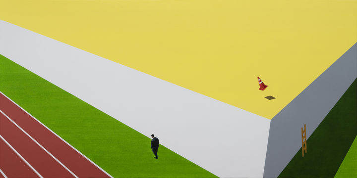 채지민, Where the Yellow Wall Lies, 2022, Oil on canvas, 97x193.9cm *재판매 및 DB 금지