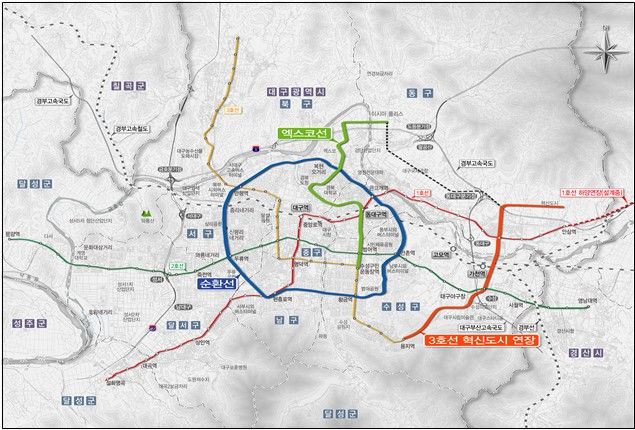 [대구=뉴시스]대구시 도시철도망 구축계획 노선도. 뉴시스DB. 2025.06.25 photo@newsis.com *재판매 및 DB 금지