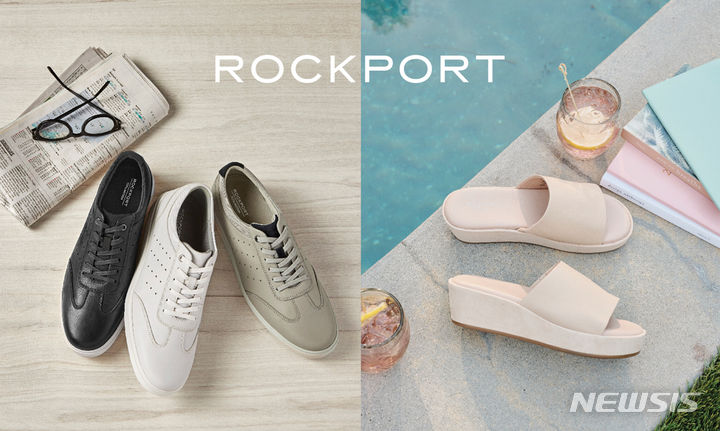 [서울=뉴시스]﻿﻿미국 신발 브랜드 '락포트' 파산 소식이 전해지면서 우리 소비자에 미칠 영향이 주목된다. 당분간 국내 유통 영향은 없을 것이란 게 업계 전언이다. 사진은 락포트 토탈모션 코트 티 토·아브릴라 슬라이드 이미지. (사진=락포트코리아 제공)