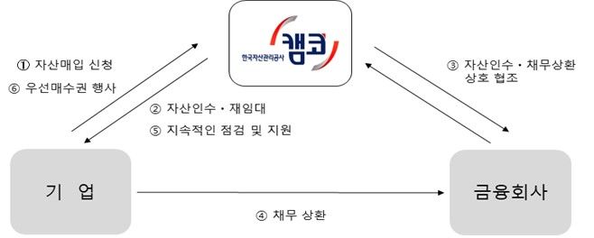 [서울=뉴시스]캠코의 '자산매입 후 임대 프로그램' 개요. (사진=캠코 제공) *재판매 및 DB 금지