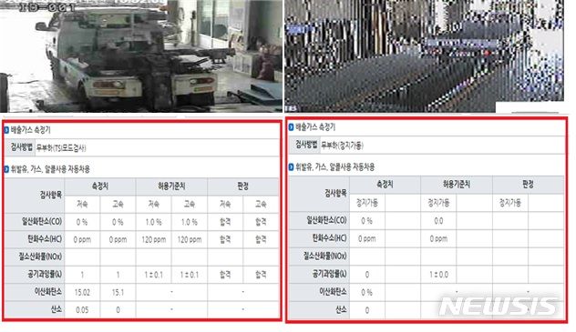 [세종=뉴시스] 부실·부정검사 사실이 적발된 민간검사소 사례들. (자료= 환경부 제공) 