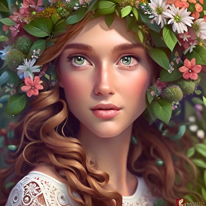 '칼로' 웹 서비스로 구현한 '숲의 여왕' 이미지. (사진=카카오브레인 제공) *재판매 및 DB 금지