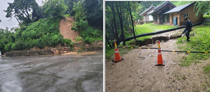[서울=뉴시스] 국보 영주 부석사 조사당 피해 (사진=문화재청 제공) 2023.07.17. photo@newsis.com *재판매 및 DB 금지