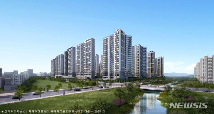 [서울=뉴시스]현대엔지니어링 ‘힐스테이트 첨단센트럴’ 조감도.(사진=현대엔지니어링 제공)&nbsp;&nbsp;&nbsp;&nbsp;&nbsp;&nbsp; 
