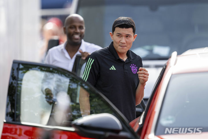 [로타흐 에게른=AP/뉴시스] 독일 프로축구 분데스리가 바이에른 뮌헨의 김민재. 2023.07.19.  