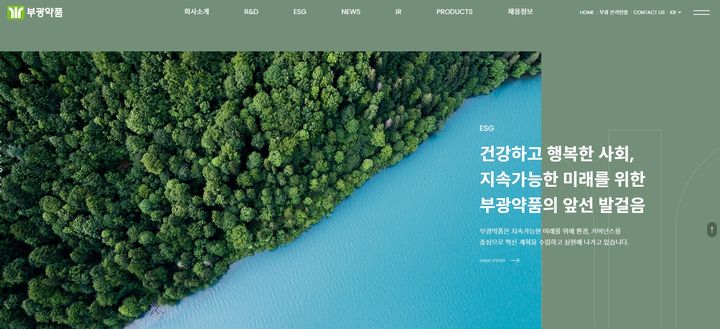 [서울=뉴시스] 부광약품은 ESG(환경·사회·지배구조) 경영을 강화한 홈페이지를 새롭게 오픈했다고 19일 밝혔다. (사진=부광약품 제공) 2023.07.19. photo@newsis.com *재판매 및 DB 금지