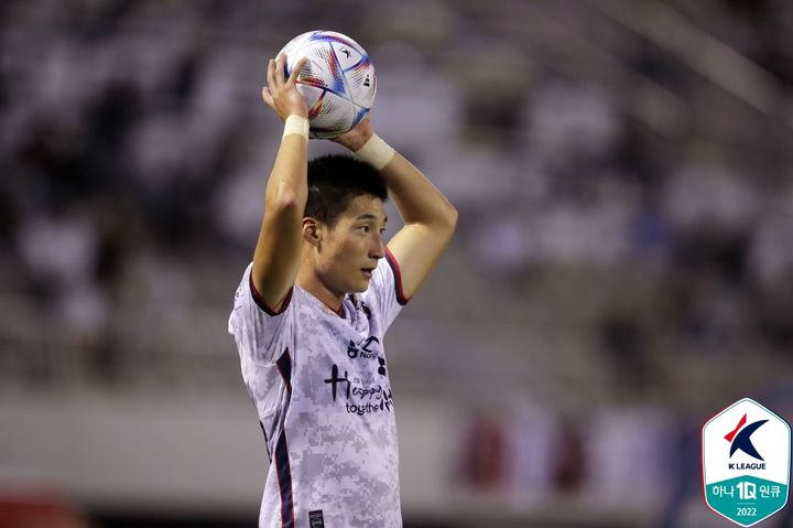 [서울=뉴시스]K리그2 김천 수비수 최병찬. (사진=프로축구연맹 제공)