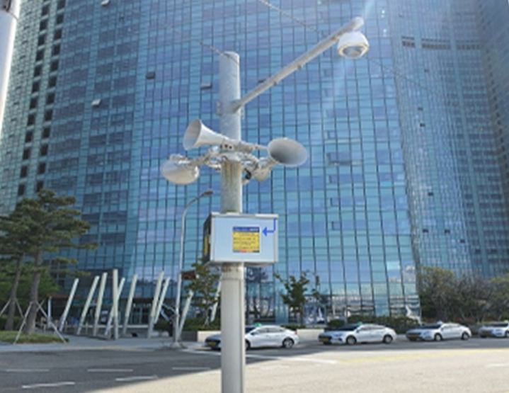 [부산=뉴시스] 마린시티 한화리조트 앞 지능형 재난 CCTV *재판매 및 DB 금지