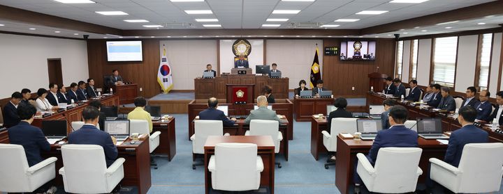 [합천=뉴시스] 합천군의회 임시회 *재판매 및 DB 금지 *재판매 및 DB 금지