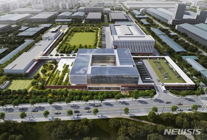 [서울=뉴시스] 한화시스템 구미 신공장 조감도. 