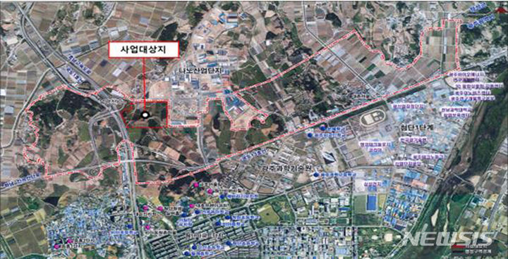 장성 국립심뇌혈관연구소 예정부지인 '장성 나노산단'. (이미지=전남도 제공) *재판매 및 DB 금지