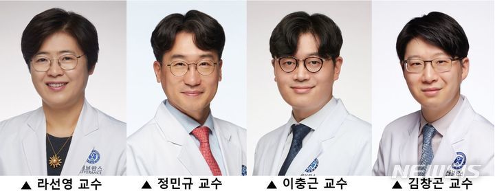 [서울=뉴시스]연세암병원 종양내과 라선영·정민규·이충근·김창곤 교수 연구팀은 1차 치료에 실패한 HER2 양성 진행성 위암 환자를 대상으로 기존 표준치료(라무시루맙+파클리탁셀)에 HER2 표적치료제 트라스트주맙을 추가한 3제 병용요법을 시행한 결과, 치료 반응률 54%, 질병 조절률 96%로 기존 치료법과 비교해 효과는 우수하고 부작용은 적은 것으로 나타났다고 밝혔다. (사진= 세브란스병원 제공) 2023.07.24. photo@newsis.com. *재판매 및 DB 금지