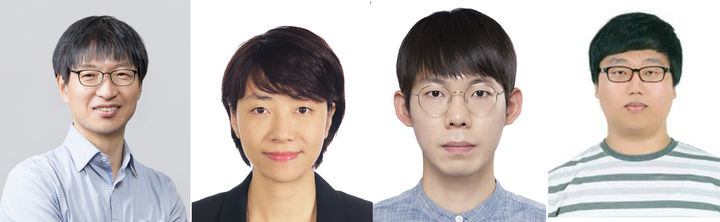 (왼쪽부터) 고려대 물리학과 최원식 교수, 고려대 화학과 심상희 교수, 고려대 물리학과, 분자 분광학 및 동력학 연구단 박상현 학생, 분자 분광학 및 동력학 연구단 조용현 박사 (사진제공=고려대) *재판매 및 DB 금지