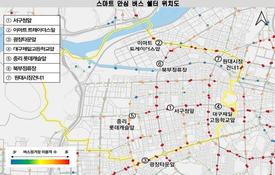 [대구=뉴시스] 대구 서구 스마트쉘터 조성 장소. (사진=대구시 서구 제공) 2023.07.27. photo@newsis.com *재판매 및 DB 금지