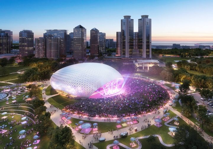 [인천=뉴시스] ‘K-팝 컨텐츠 시티’ 돔 공연장 조감도.&nbsp; *재판매 및 DB 금지