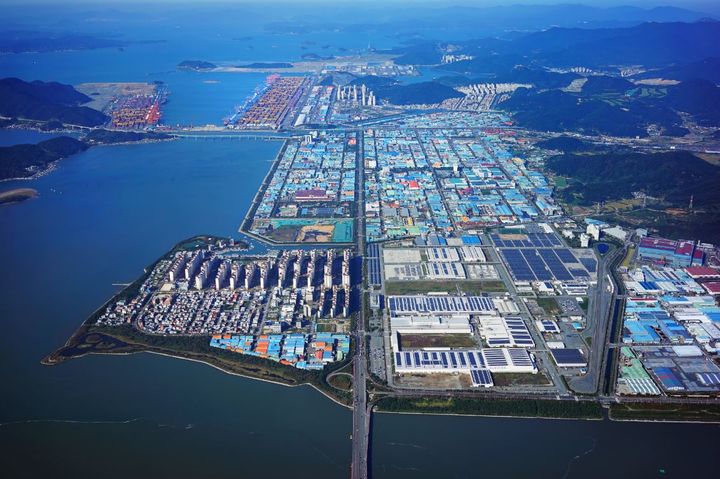 [세종=뉴시스]부산 명지녹산 스마트그린산업단지 전경 사진이다.(사진=한국산업단지공단 제공) *재판매 및 DB 금지