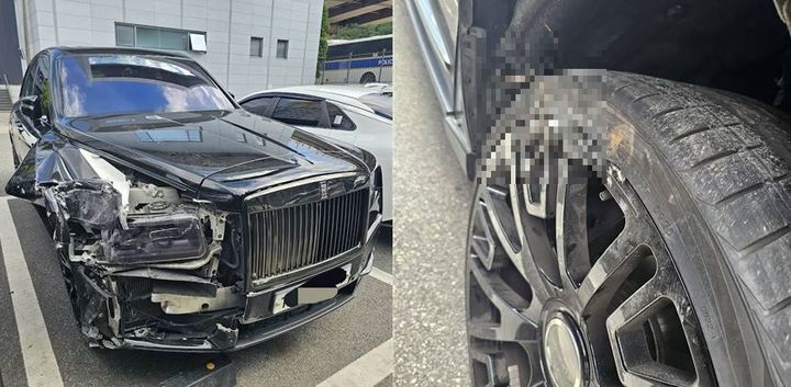 사고 이후 해당 차량 (사진=유튜브 채널 '카라큘라 탐정사무소' 캡처) *재판매 및 DB 금지