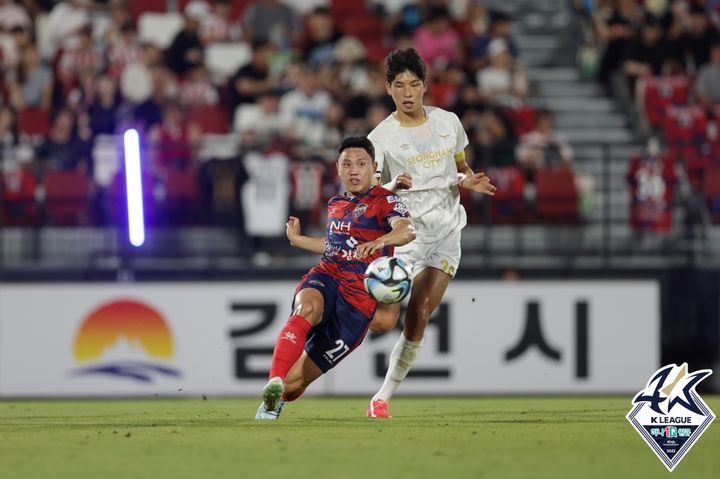 [서울=뉴시스]김천 조영욱. 2023.08.06. (사진=한국프로축구연맹 제공) *재판매 및 DB 금지