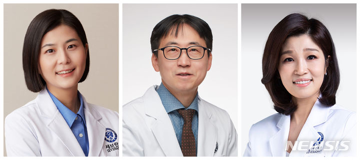 [서울=뉴시스]왼쪽부터 용인세브란스병원 정신건강의학과 김희연 교수, 세브란스병원 소아청소년과 신재일 교수·소아정신과 천근아 교수. (사진= 용인세브란스병원 제공) 2023.08.08. photo@newsis.com. 