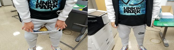 [부산=뉴시스] 마약밀수 운반책의 마약류 은닉 재연. (사진=부산지검 제공) *재판매 및 DB 금지