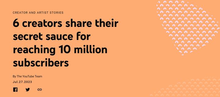 유튜브는 지난 27일 공식 블로그를 통해 1000만명 이상의 구독자를 보유한 크리에이터 6명의 경험과 성장 스토리를 전했다. (사진=유튜브 공식 블로그 캡처) *재판매 및 DB 금지