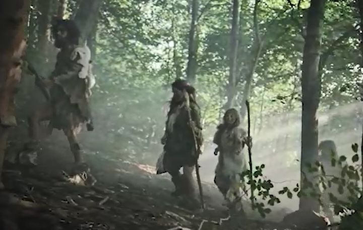 기초과학연구원(IBS) 기후물리 연구단 악셀 팀머만 단장(부산대 석학교수) 연구팀은 기후변화가 초기 인류 종들의 상호 교배 시기와 장소를 결정하는 데 핵심적 역할을 했음을 규명했다고 밝혔다. 사진은 고대 인류의 이주 모습 상상도. (사진=IBS 제공) *재판매 및 DB 금지