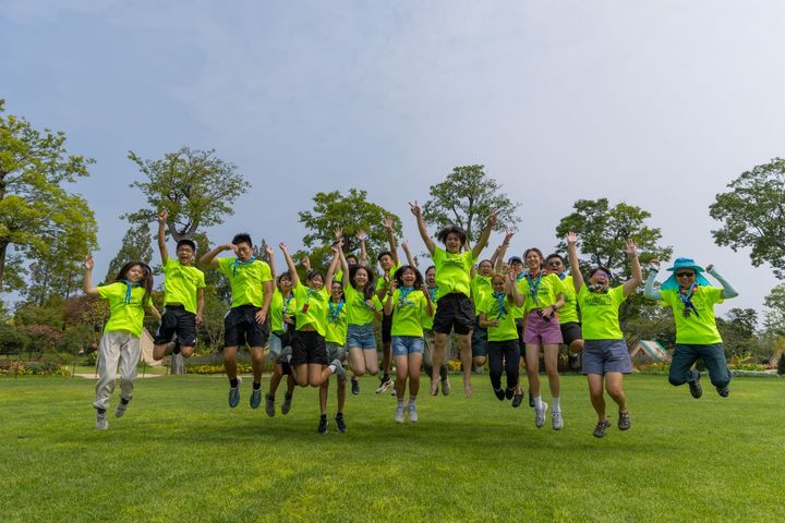 13일 순천만국제정원박람회장 찾은 타이완 잼버리 대원. 정원박람회 조직위 제공 *재판매 및 DB 금지