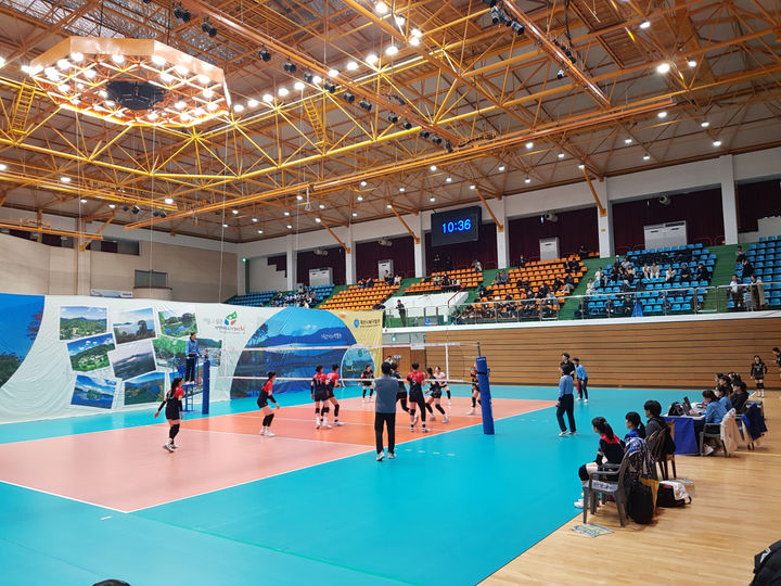 [제천=뉴시스]제78회 전국종별배구선수권 대회 모습. (사진=제천시 제공) *재판매 및 DB 금지