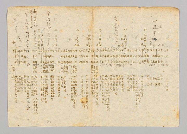 [서울=뉴시스] 울릉도학술조사대 편성 명부(수정본) (사진=동북아역사재단 제공) 2023.08.16. photo@newsis.com *재판매 및 DB 금지