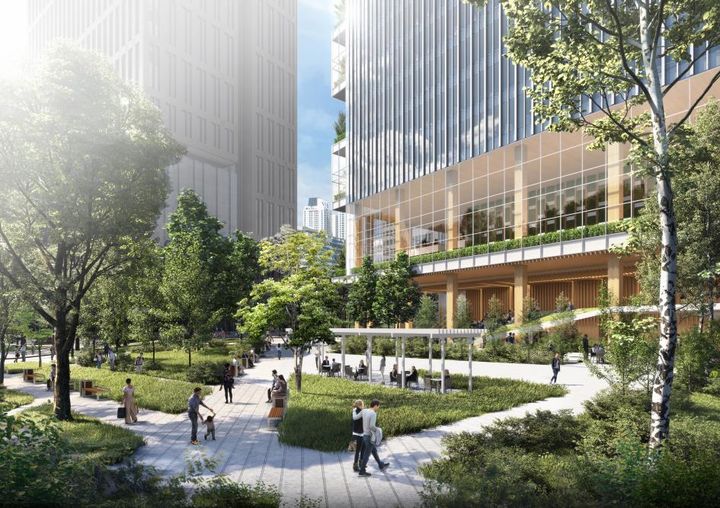 [서울=뉴시스]서소문 11·12지구 개방형녹지 조감도.