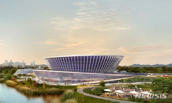 [전주=뉴시스]윤난슬 기자 = 전주실내체육관 조감도.(사진=전주시 제공) 