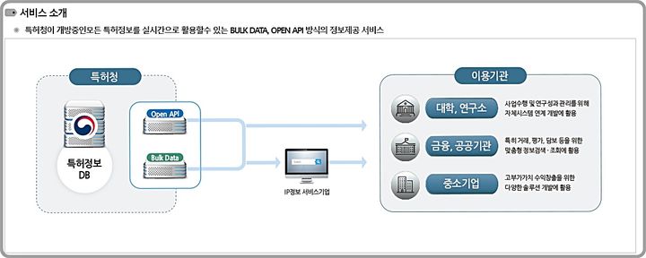[대전=뉴시스] 특허청의 키프리스플러스(KIPRISPlus) 서비스 개요도. *재판매 및 DB 금지