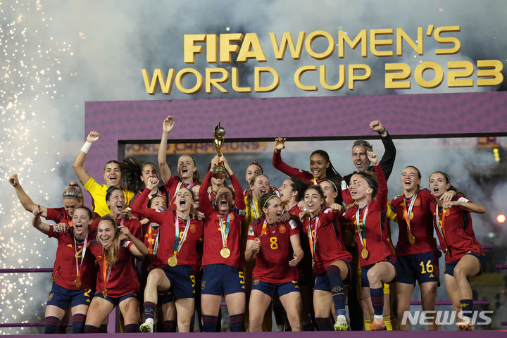 [시드니=AP/뉴시스]스페인 여자월드컵 첫 우승. 2023.08.20.