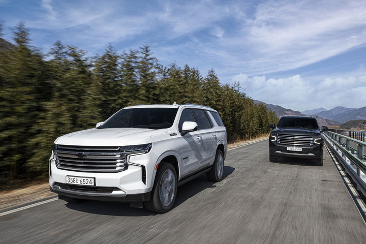 [서울=뉴시스] 제너럴모터스(GM) 산하 쉐보레 브랜드의 대형 스포츠실용차(SUV) 모델인 타호. (사진=GM 제공) 2023.08.23 photo@newsis.com *재판매 및 DB 금지